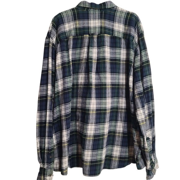 Saddlebred 3XL Blue and Green Plaid Button-Up Shirt - Picture 6 of 10